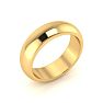 14K Yellow Gold 6MM Ladies and Mens Wedding Band, Size 5, Free Engraving Image-2