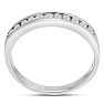 1/4 Carat Diamond Wedding Band In 14 Karat White Gold Image-3