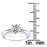 Round Engagement Rings, 1 Carat Round Diamond Solitaire Ring Crafted In 14K White Gold Image-4