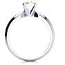 Round Engagement Rings, 1 Carat Round Diamond Solitaire Ring Crafted In 14K White Gold Image-2