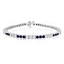 5 Carat Sapphire and Diamond Bracelet In 14 Karat White Gold Image-1