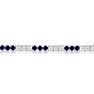 5 Carat Sapphire and Diamond Bracelet In 14 Karat White Gold Image-2