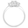 1/2ct Princess Three Diamond Ring in 14k White Gold, I/J, SI2/SI3 Image-3