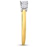 1/2ct Princess Three Diamond Ring in 14k Yellow Gold, I/J, SI2/SI3 Image-4
