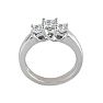 3/4ct Princess Three Diamond Ring in 14k White Gold, G/H, SI1 Image-3