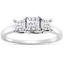 1.50ct Princess Three Diamond Ring in Platinum G-H Color SI1 Clarity Image-1