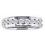 1 Carat Diamond Wedding Band In 14 Karat White Gold Image-1