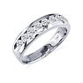 1 Carat Diamond Wedding Band In 14 Karat White Gold Image-2