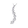 Curve Style 2 Carat 7-Diamond Journey Necklace in 14 Karat White Gold. Natural, Earth-Mined Diamonds Image-2