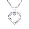  1/2ct Diamond Heart Pendant in White Gold
 Image-1