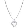  1/2ct Diamond Heart Pendant in White Gold
 Image-2