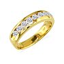 1 Carat Diamond Wedding Band In 14 Karat Yellow Gold Image-2