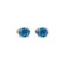 1/4 Carat Blue Diamond Stud Earrings In White Gold Image-2