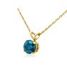 1/8ct Blue Diamond Pendant in 14k Yellow Gold Image-3
