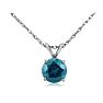 1/4ct Blue Diamond Pendant in 14k White Gold Image-1