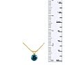 1/4ct Blue Diamond Pendant in 14K Yellow Gold Image-4