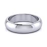 14K White Gold 5MM Heavy Ladies and Mens Wedding Band, Size 10 Image-3