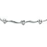 Previously Owned 1/10ct Heart Diamond Bracelet in 10K White Gold Image-2
