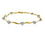 Previously Owned 1/10ct Heart Diamond Bracelet in 10K Yellow Gold Image-1