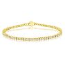 2.60 Carat diamond tennis bracelet In 14 Karat Yellow Gold, 9 Inches Image-1