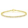 2.60 Carat diamond tennis bracelet In 14 Karat Yellow Gold, 9 Inches Image-1