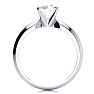 Round Engagement Rings, 1 1/2 Carat Round Diamond Solitaire Ring Crafted In 14K White Gold Image-2