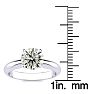 Round Engagement Rings, 1 1/2 Carat Round Diamond Solitaire Ring Crafted In 14K White Gold Image-4