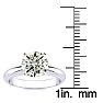 Round Engagement Rings, 2 Carat Round Diamond Solitaire Ring Crafted In 14K White Gold Image-4