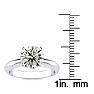 Round Engagement Rings, 2 Carat Round Diamond Solitaire Ring Crafted In 14K White Gold Image-4