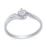 10k White Gold Diamond Promise Ring with .05ct Diamond Image-3