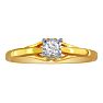 10k Yellow Gold .05ct Diamond Promise Ring Image-1