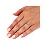 10k Yellow Gold .05ct Diamond Promise Ring Image-4