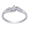 Pretty Bypass Open Shank 10k White Gold Diamond Promise Ring Image-3