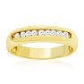 Mens Diamond Wedding Band: 1/4ct Round Diamond Heavy Mens Wedding Band in 14k Yellow Gold Image-1