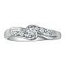 1/10ct Diamond Promise Ring with Thick Band in 10k White Gold Image-1