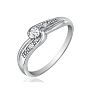 1/10ct Diamond Promise Ring with Thick Band in 10k White Gold Image-2
