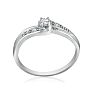 1/10ct Diamond Promise Ring with Thick Band in 10k White Gold Image-3
