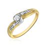 Diamond Promise Ring with Thick Band, 10k Yellow Gold Image-2