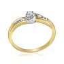 Diamond Promise Ring with Thick Band, 10k Yellow Gold Image-3