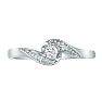 Bypass Diamond Promise Ring in 10k White Gold Image-1