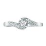 Bypass Diamond Promise Ring in 10k White Gold Image-1