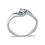 Bypass Diamond Promise Ring in 10k White Gold Image-3