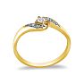 Bypass Diamond Promise Ring in 10k Yellow Gold Image-3