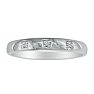 Three Diamond Promise Ring in 10k White Gold Image-1