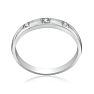 Three Diamond Promise Ring in 10k White Gold Image-3