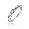 Beautiful Crossover Diamond Promise Ring, 10k White Gold Image-2