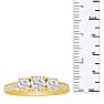 1 1/2ct Three Diamond Plus Engagement Ring, 14k Yellow Gold Image-4
