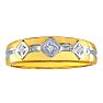 Mens Diamond Bands: Mens Diamond Band in 10k Yellow Gold Image-1