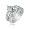 1/2ct Marquise Head Diamond Bridal Set in 10k White Gold Image-2