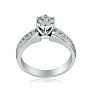 1/2ct Round Shaped Head Bridal Set in 10k White Gold Image-3